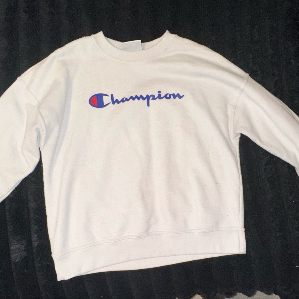 Champion White Athletic Sweatshirt